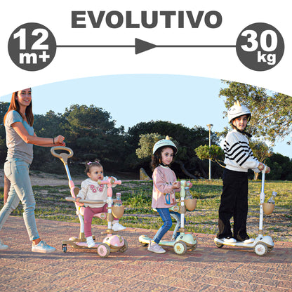Patinete evolutivo 3 en 1 DINLY Blanco
