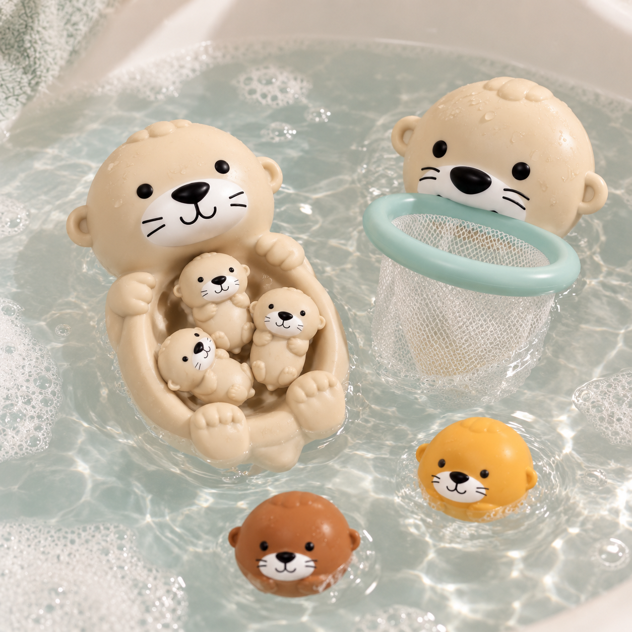 Set de Juego para el Baño de Nutrias – 5 Piezas