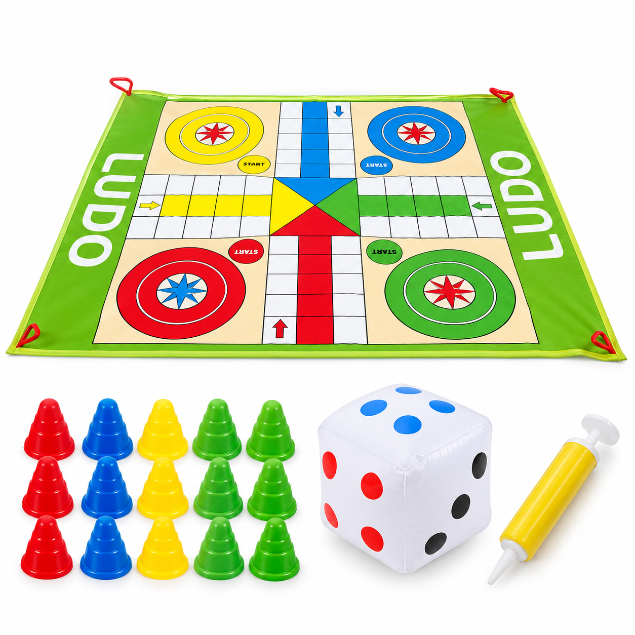 Juego de Mesa Familiar Ludo Gigante Infantil 130 × 93 cm
