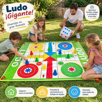 Juego de Mesa Familiar Ludo Gigante Infantil 130 × 93 cm