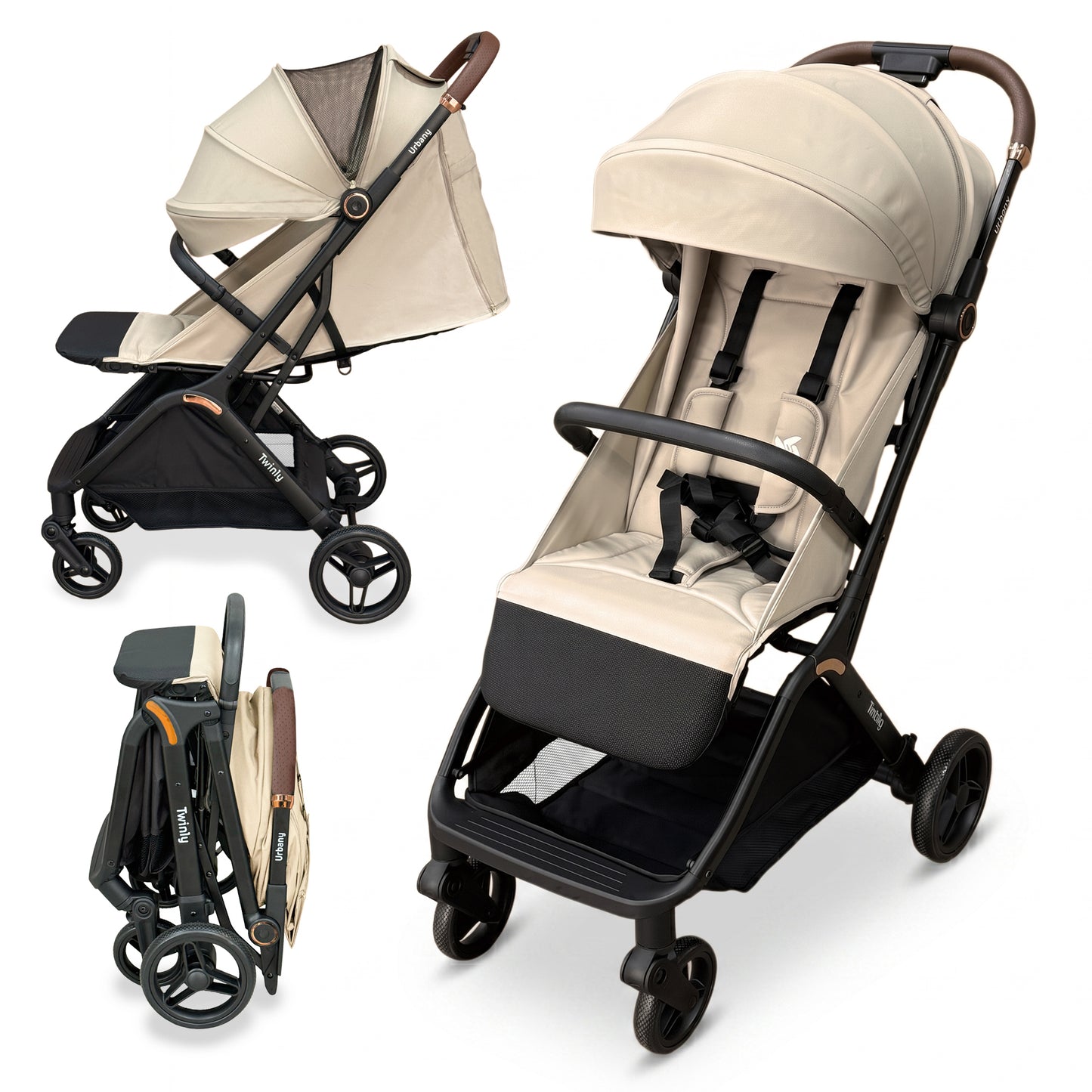 Silla de Paseo Compacta URBANY, Beige
