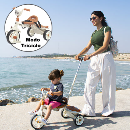 Triciclo Evolutivo bebé Carly de 1 a 5 años Blanco