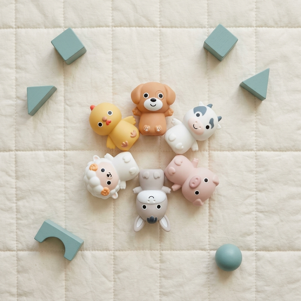 Set de Animales de Granja para Dedos – 6 Piezas