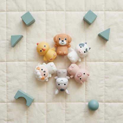 Set de Animales de Granja para Dedos – 6 Piezas